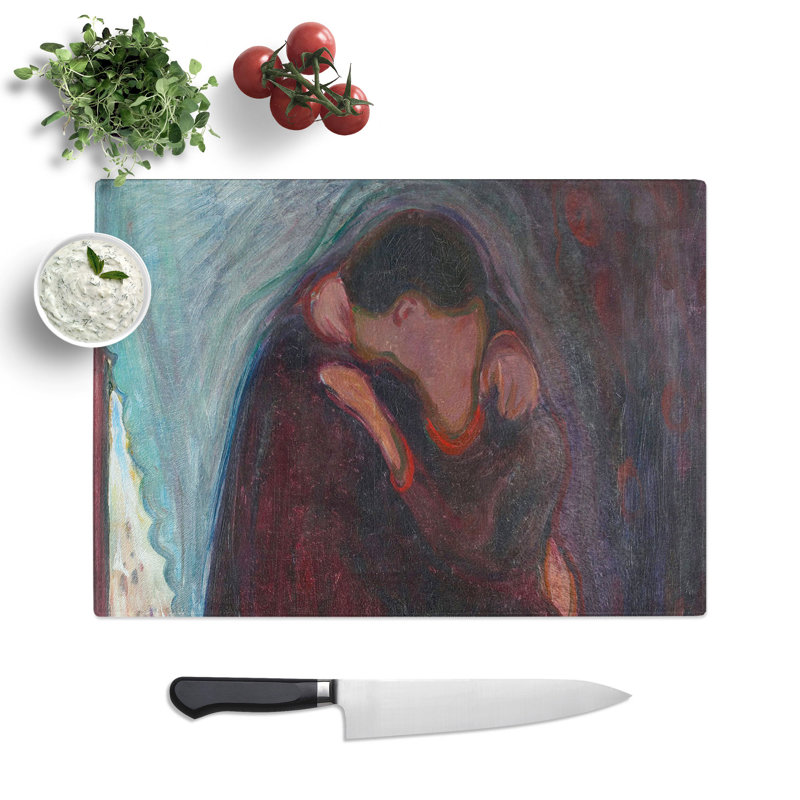 The Kiss Vol.3 by Edvard Munch Chopping Board, 28.5cm W x 39cm L