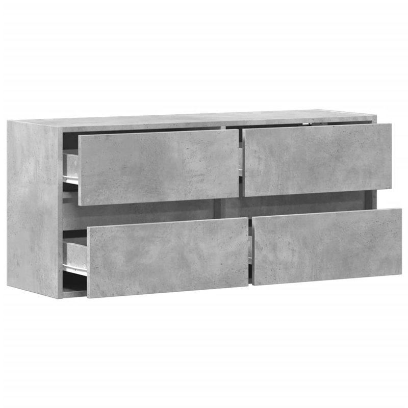 Yes_No_No_Yes_No Unfinished TV Stand, Concrete Grey, 100cm