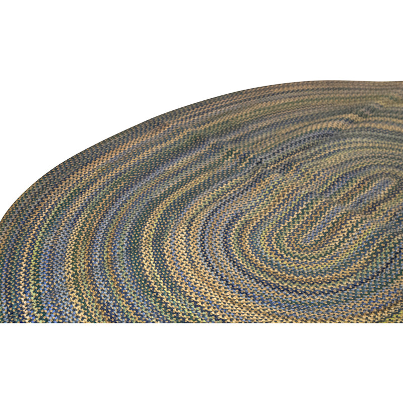 Hand Knotted Wool Area Rug in Blue