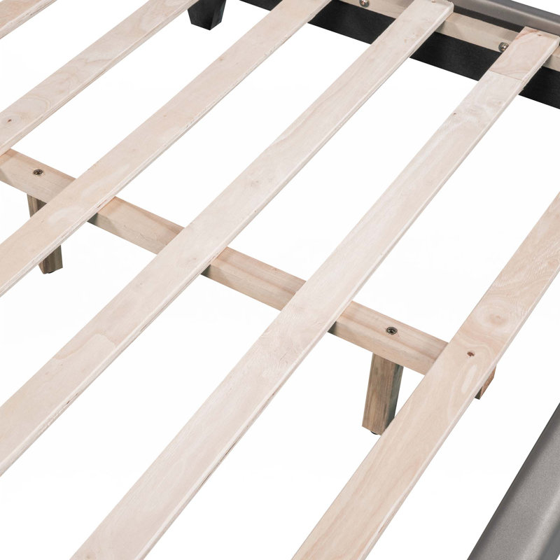 Upholstered PU Leather Platform Bed