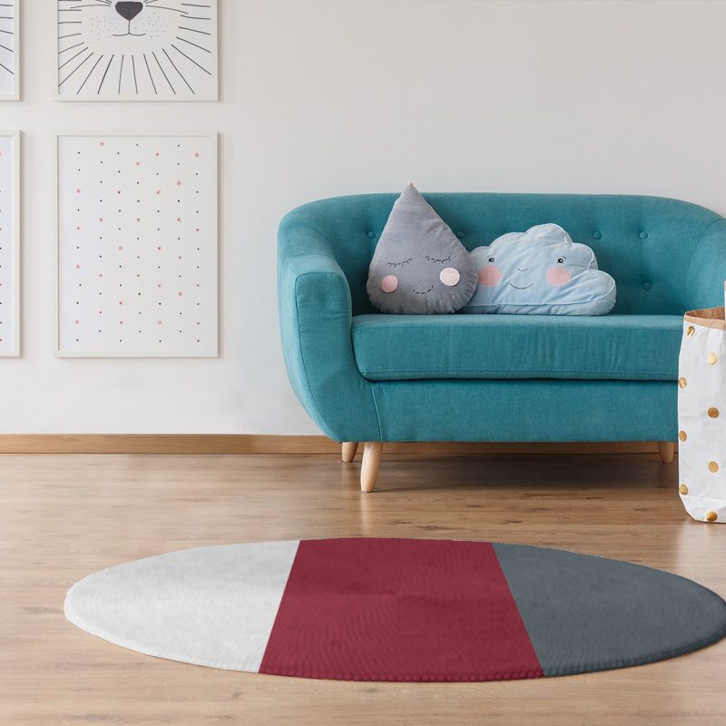 Chenille Indoor Rug, Round 5'