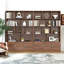 Bibliothèque de 70,87 po de hauteur avec 10 cubes et 3 portes, bibliothèque à 4 niveaux, bibliothèque ouverte avec armoire