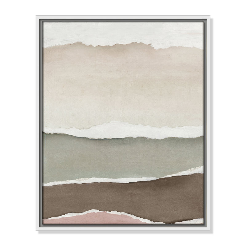 «Torn Whispers I Print» par Emma Peal, H 21,5 po x l 17,5 po, Flotteur blanc