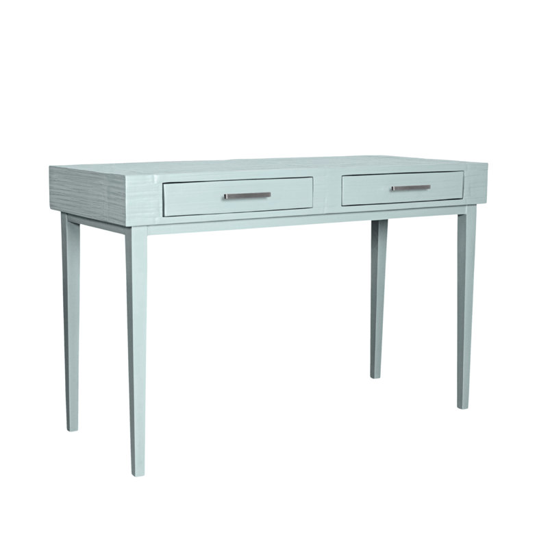 Bureau en bois massif Andros, Bleu pâle