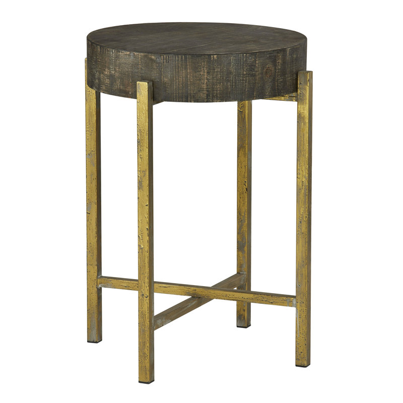 Table de bout en bois Collin, Brun