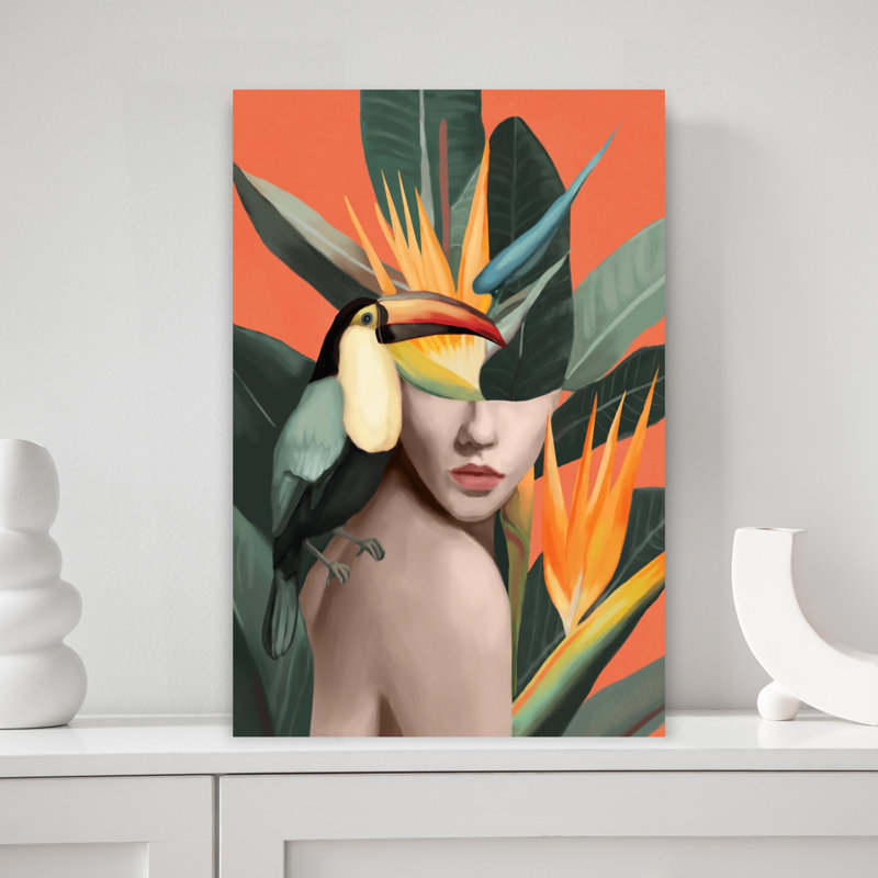 Art mural tropical tropical, H 18 po x l 12 po