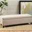 Repose-pieds de rangement contemporain avec grand espace et dessus rembourré