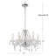 Lustre en cristal transparent 6 lumières de luxe pour salon