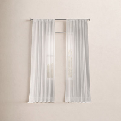 Larsa Linen Blend Sheer Curtain Single Panel