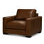 Fauteuil surdimensionné en cuir 100% grain de grain Manitoba, fabriqué sur commande