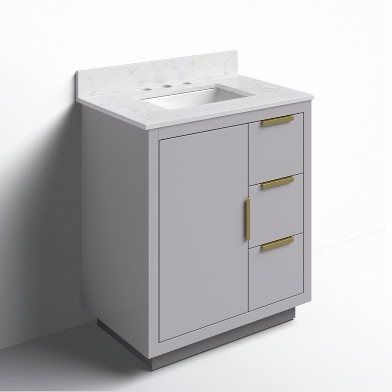 Ensemble de meuble-lavabo simple 30 po Broadlands, Gris