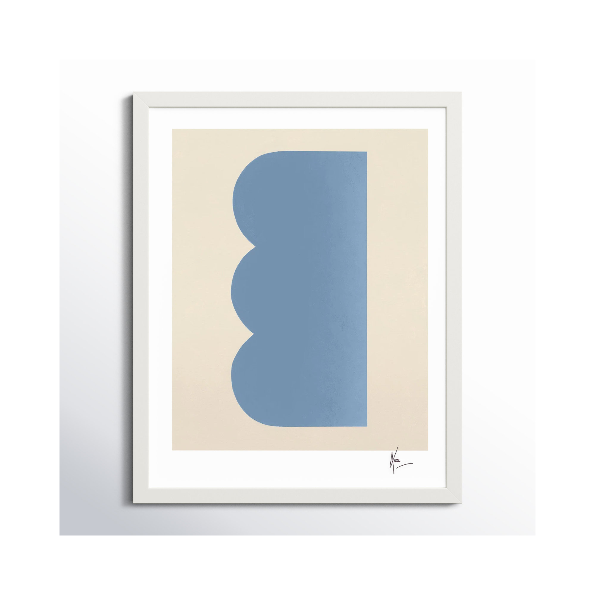Keyhole 6 by Lee Lessem, 30" H x 24" W x 1.25" D, White Framed