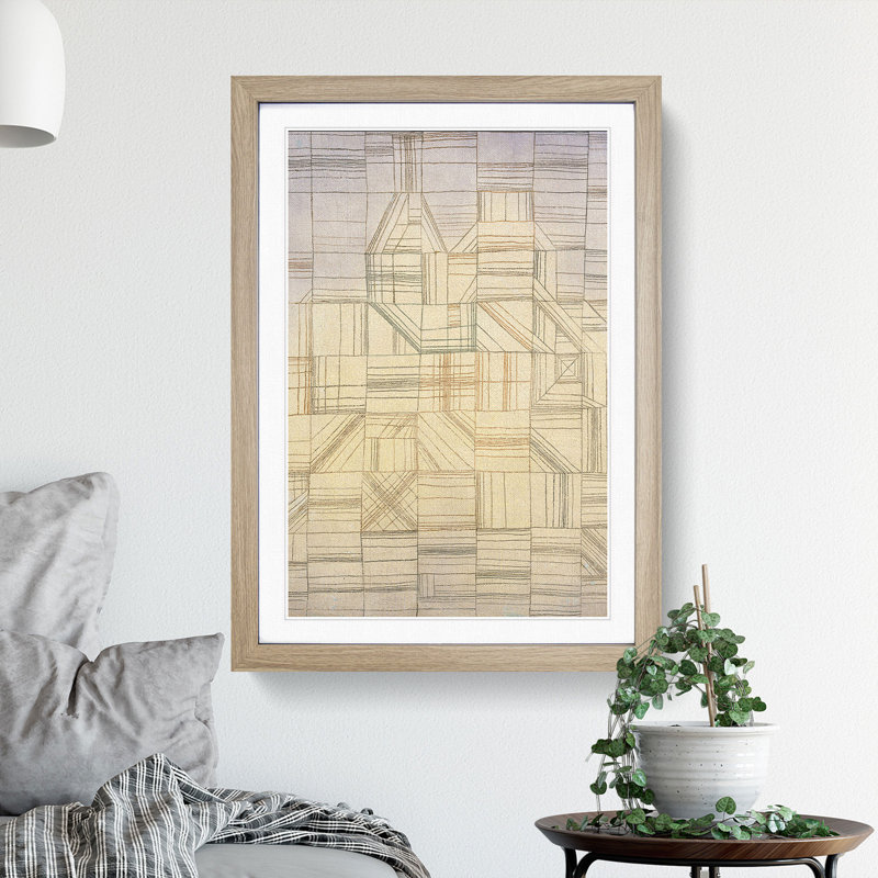 Variations by Paul Klee - Picture Frame Painting, 48cm H x 36cm W x 2cm D, Oak Framed