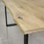 Norman Oak Unfinished Solid Wood Top Metal Base Dining Table-1530349333-1530349340