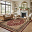 Shiflett Oriental Burgundy/Mustard/Black Area Rug-33380266
