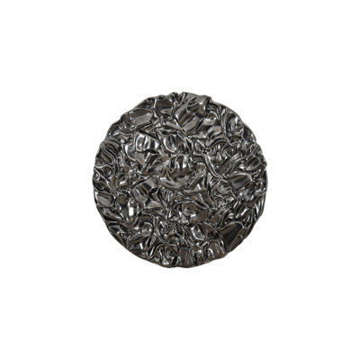 Drape Wall Art, Round, Liquid Silver