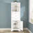 Austi 69" Triangle Tall Cabinet With 3 Drawers And Adjustable Shelves -1512841379