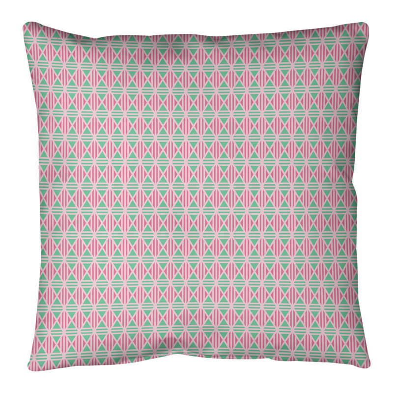 Coussin de sol Katelyn Elizabeth, 28 po x 28 po, Rose / sarcelle