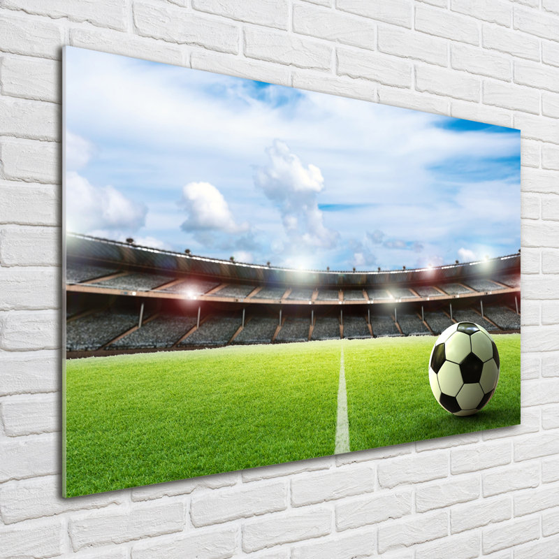 Ball on turf 1 Piece Wall Art on Glass