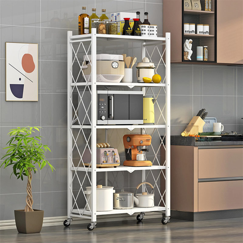 71.5cm W Metal Shelving Unit with Wheels