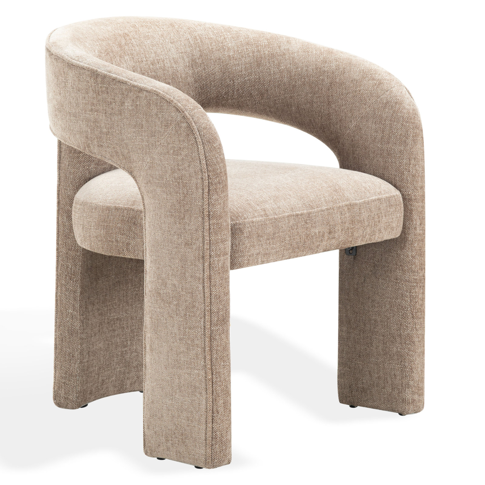 Meline Dining Chair, Dark Brown Chenille