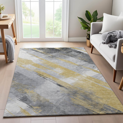 Premium Machine Washable Floyd AMF1535 Stripes Rug