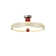 21.65" Retro Red  Flush Mount Lighting