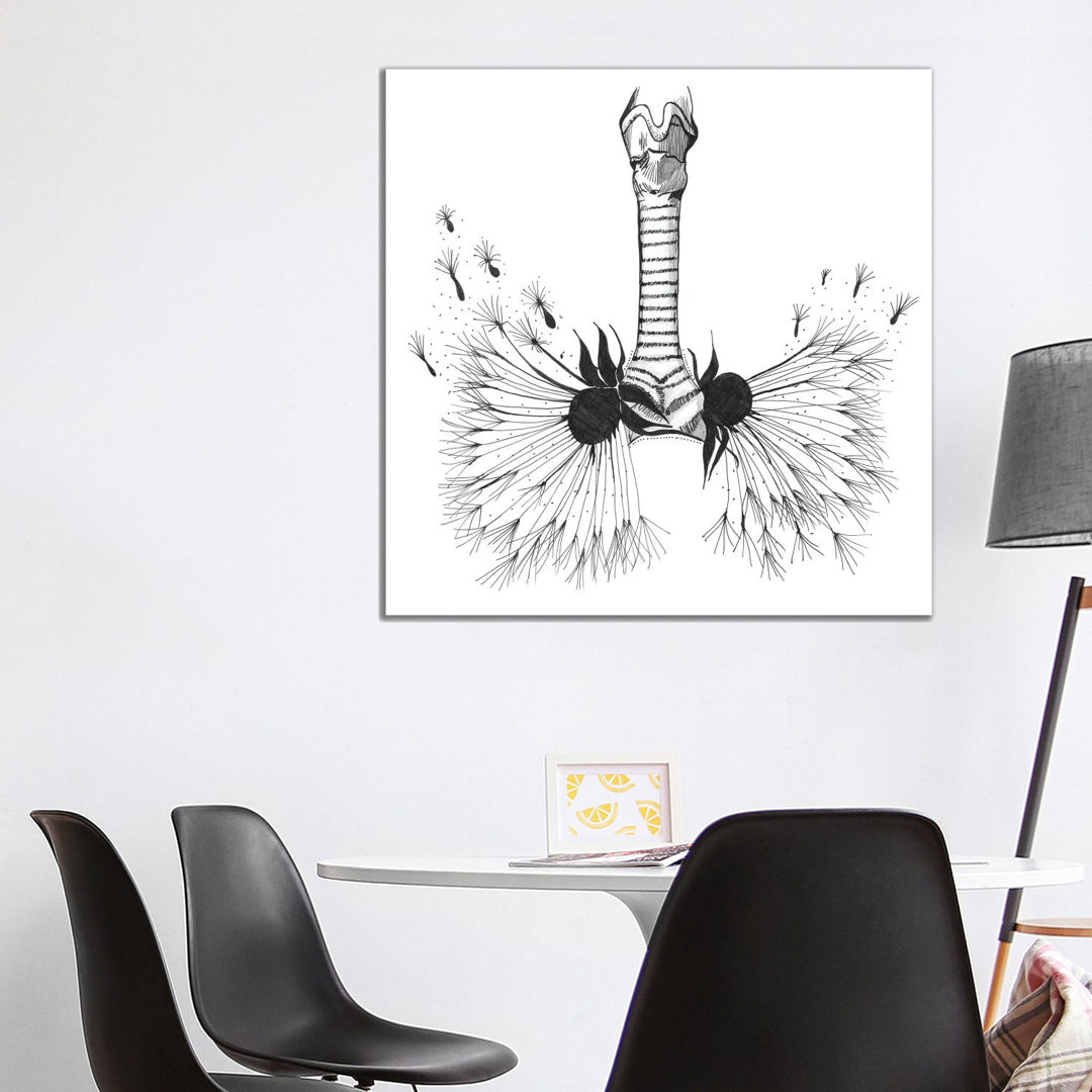 Lungs Anatomy Print, Respiratory Therapy, Pulmonologist by Aged Pixel - Wrapped Canvas Print