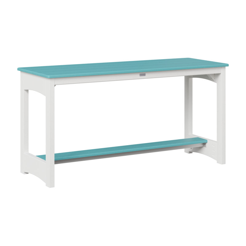 Berlin Gardens Balcony Table, 30.75" H x 60" W x 22" D, Aruba Blue