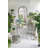 25.5x17x80.5" Rustic Iron 4-Tier Etagere with Twisted Rope Details