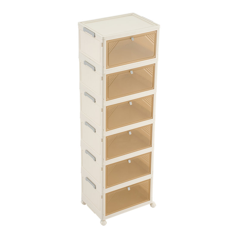 6 Pair Stackable Shoe Rack, 122cm H x 39cm W x 28cm D