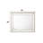 Laveda Pearl White Finish Mirror W/LED