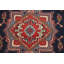 Tapis indien bleu fait à la main 3 x 5