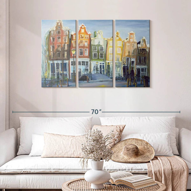 Les maisons Sireci à Amsterdam, H 28 po x l 45 po