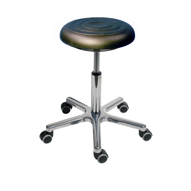 Kerney Adjustable Height Ergonomic Industrial Stool Lab Stool with Removable Casters/Wheels