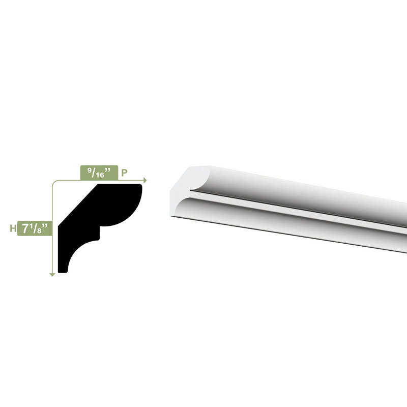 Moulure d'angle 1 1/8 po x l 96 po x P 3/25 po