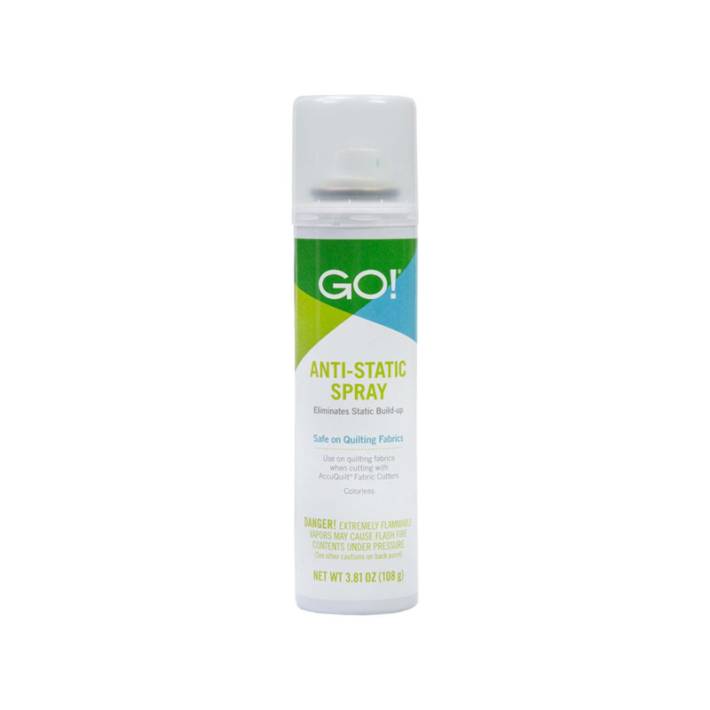This changes everything! Say goodbye to static building up on your fabric as you send it through your GO! Cutter. This spectacular spray will cut down static in a big way to make cutting with your dies easier than ever.