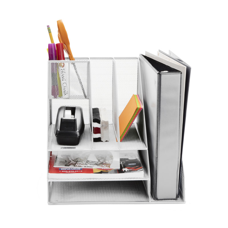 Organisateur de bureau en filet , Blanc