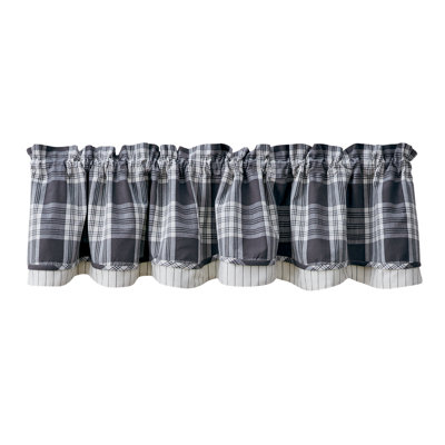  Slate Dylan Lined Layered Valance 16''L