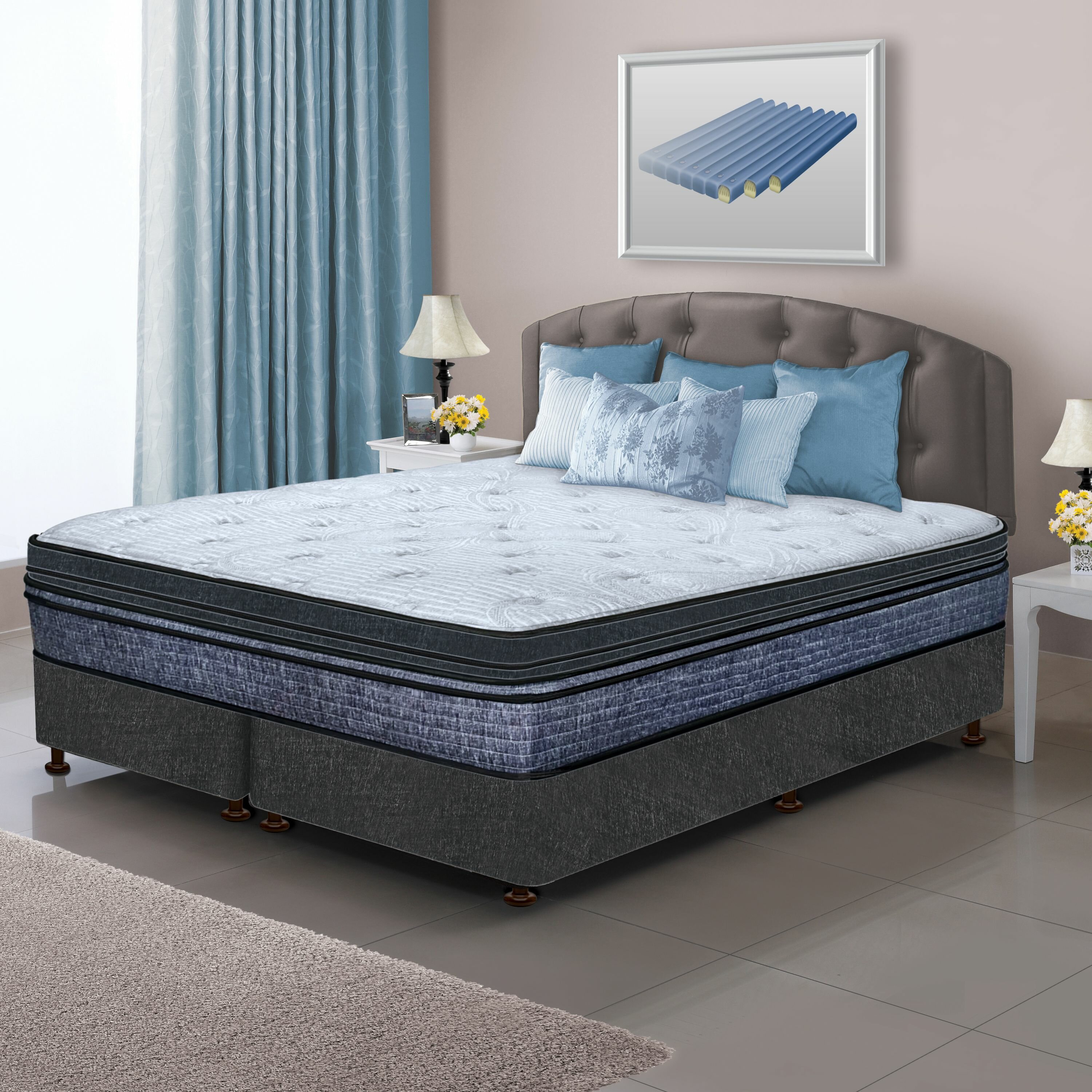 White Noise 28'' Waveless Shallow Fill Soft-Side Waterbed Mattress ...