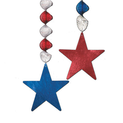 Dangle étoile en aluminium - 30 po - paquet de 12