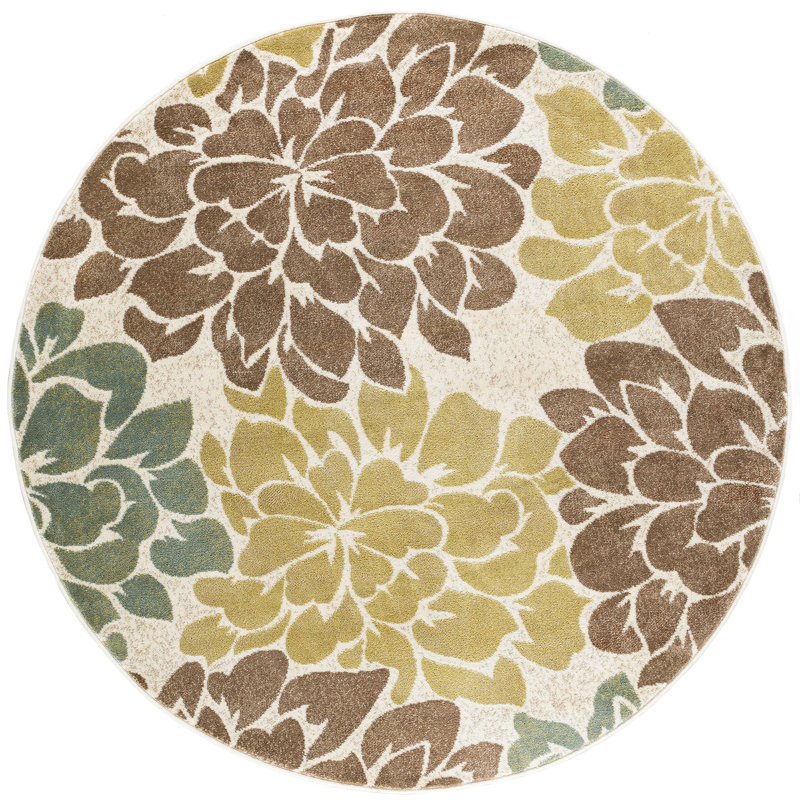 Tapis ivoire Travis, Rond 5 pi 3 po