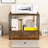 Printer Stand For Desk, 2 Tier Printer Stand With Storage,Printer Stand With Drawer,Multi-Purpose Desktop Printer Stand,Heavy Duty Desk Shelf/Desk Organizer For Home Office