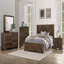 Table de chevet 1 pièce Rustic Brown Finish Brown
