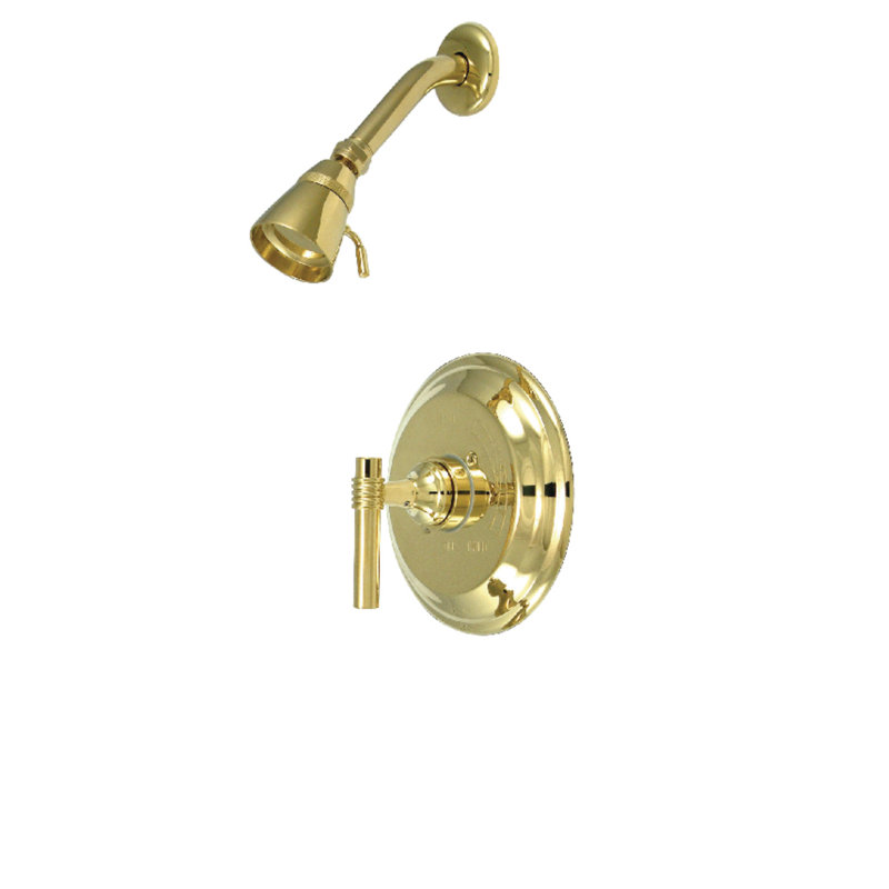 Robinet de douche Kingston à poignée simple à pression équilibrée Kingston Brass Milano, Chrome poli