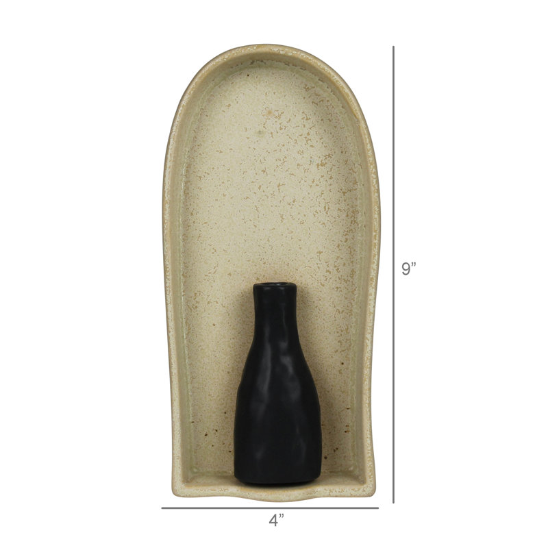 Nicho avec vase, céramique
