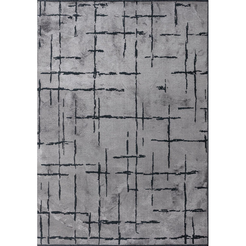 Modern Loose Abstract Stripes, Square 9'10"