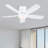 41" 5-blade Flush Mount Indoor Ceiling Fan With Light And Remote/app Control-710461773