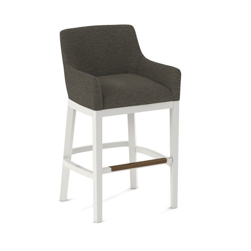 Upholstered Stool, White, 61614-35