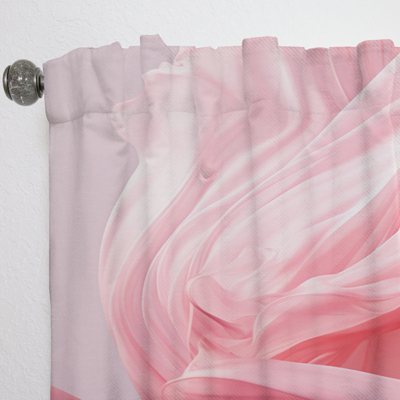 Eliud Pink Radiant Dusk Dream III - Modern Curtain - Velvet Room Darkening - 1 panel, 52" W x 90" L
